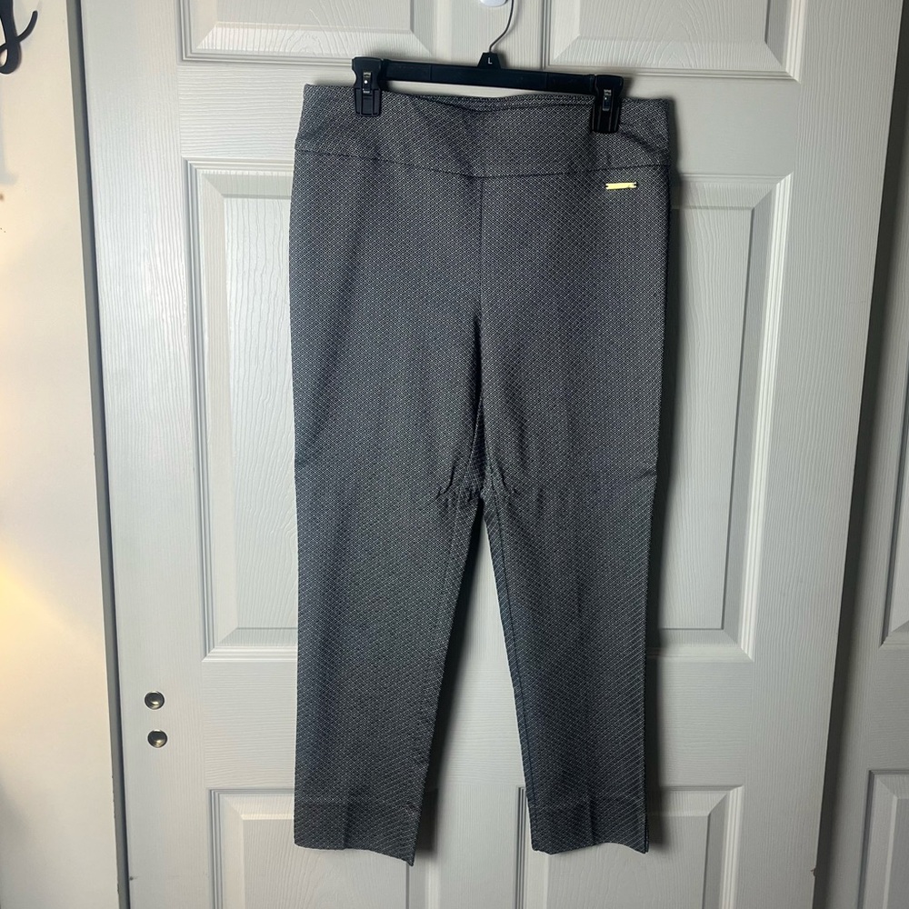 Textured Black Slim Pants